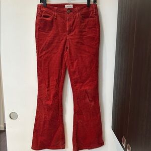 Orange Corduroy Flare Pants size 28